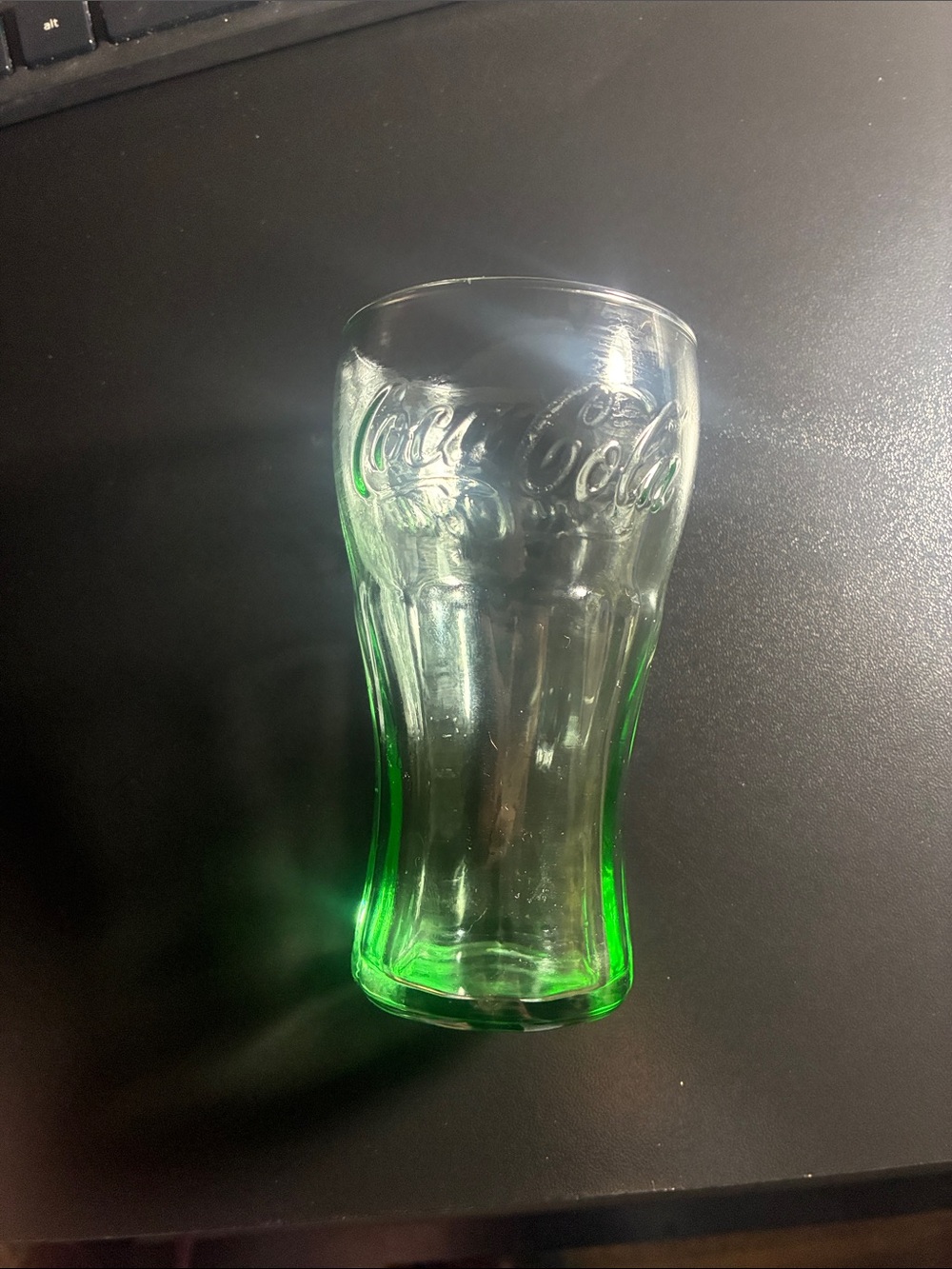 Coca Cola green glass